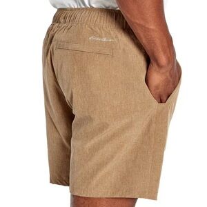 Eddie Bauer Men’s Khaki Travex Bermuda Woven Tech Active Shorts